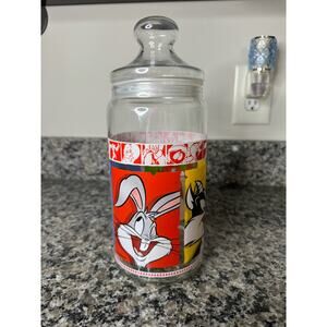 Vintage Looney Tunes Glass Jar